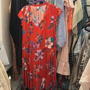 Red Flower dress